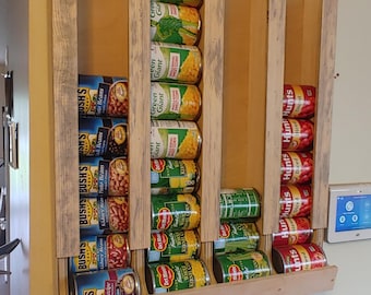 4 Row 36 Can Food Wall Storage Rack
