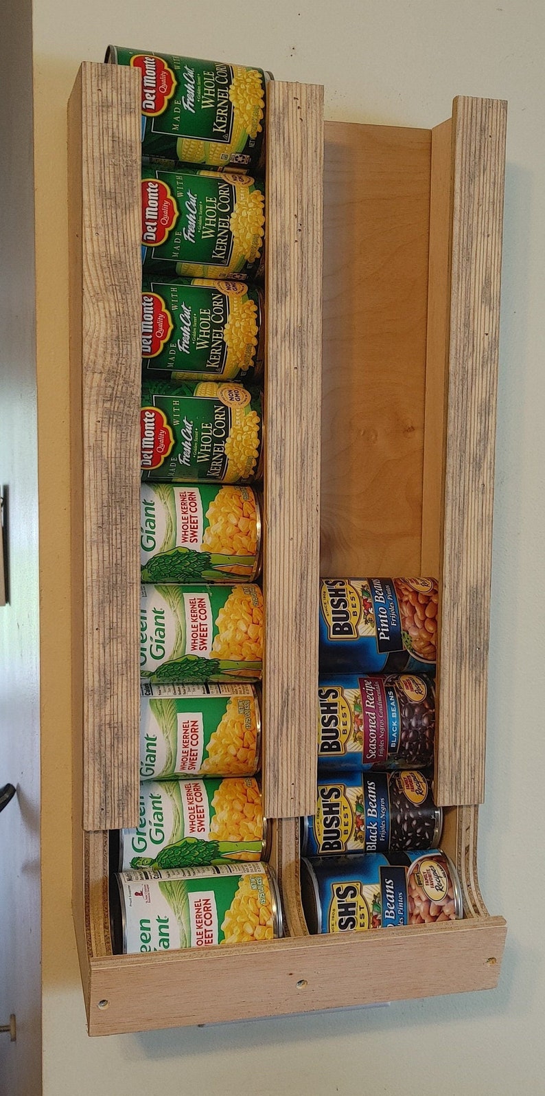 2 Row 18 Can Wall Storage Rack Etsy