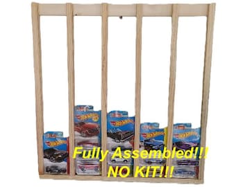 Assembled 60-Car Display Shelf: Hot Wheels & Matchbox Storage (2'x2')