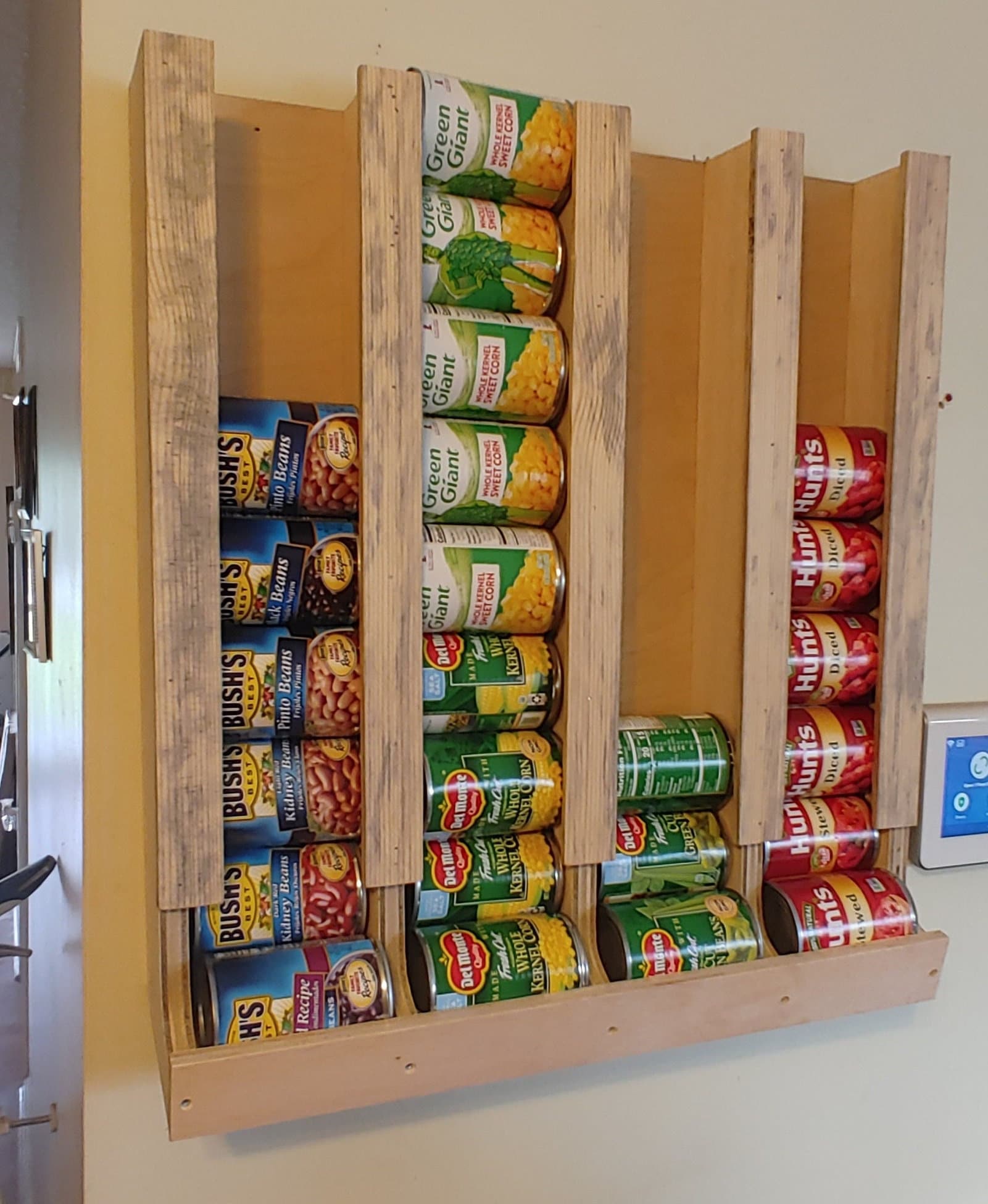Can Food Rack 4 Row 36 Can Food Wall Storage Rack - Etsy