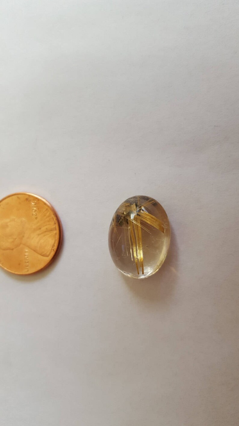 Rutilated Quartz Cabochon Gem Quality loose gem image 4