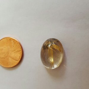 Rutilated Quartz Cabochon Gem Quality loose gem image 3