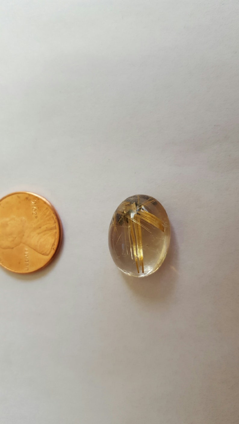 Rutilated Quartz Cabochon Gem Quality loose gem image 3