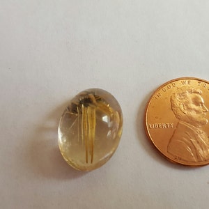 Rutilated Quartz Cabochon Gem Quality loose gem image 2