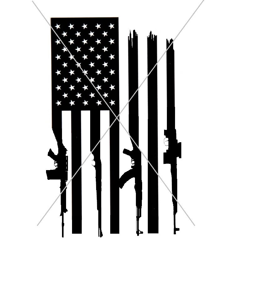 Download Gun Flag American Flag Rifle Flag SVG PNG File | Etsy