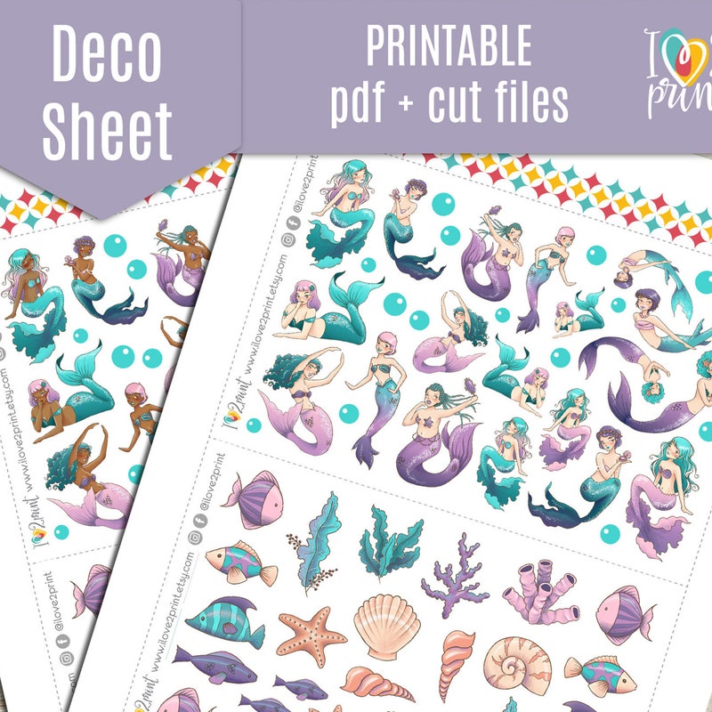 Mermaid Printables - Etsy