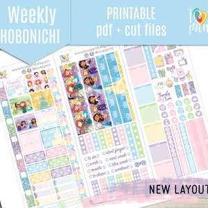 Fairytale Princess Hobonichi Weeks Weekly Printable Planner Stickers - Hobonichi Planner Stickers, Weekly Printable Stickers  - Cut files