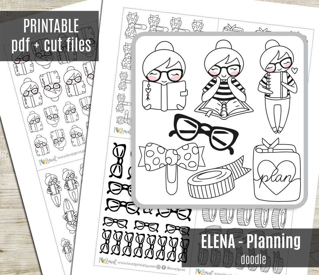 Planner Girl Planning Printable Planner Stickers, Erin Condren, EC ...