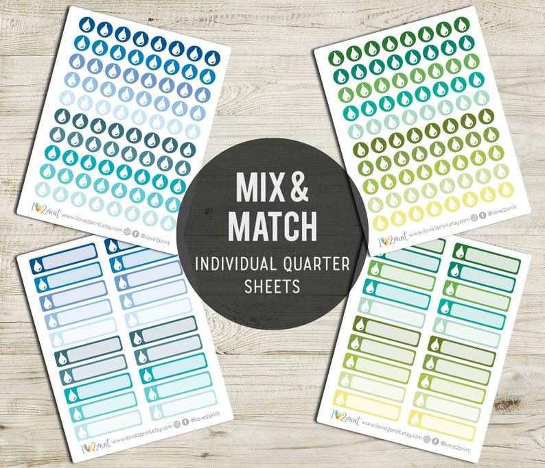 Water Bill Reminders Printable Planner Stickers Pay Water - Etsy