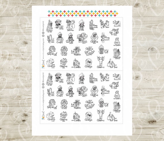 Winter Bucket List Planner Stickers