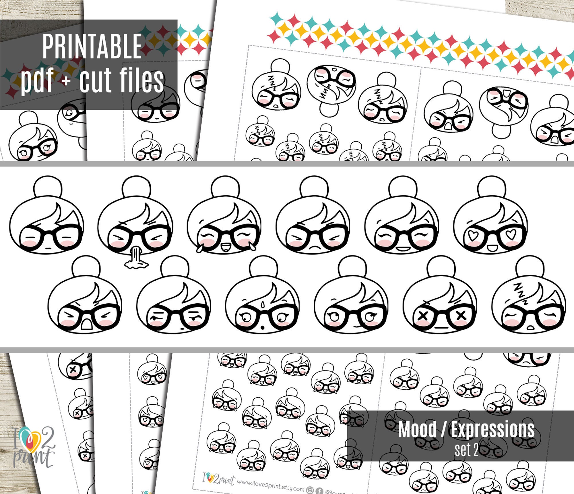Mood Stickers For Planner Printable