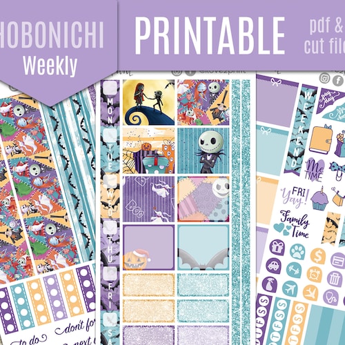 Printable Hobonichi Cousin Weekly Planner Stickers Cricut - Etsy