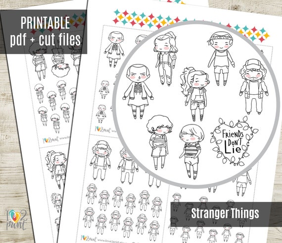 planner girl stranger things inspired planner stickers etsy singapore