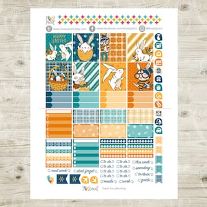 Easter Weekly Printable Planner Stickers, EC Horizontal Printable ...