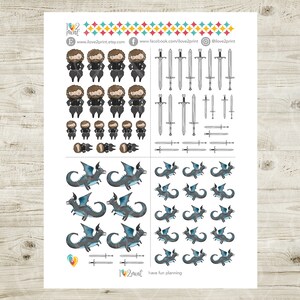 Game of Thrones Colored Set II Printable Planner Stickers, GOT ...