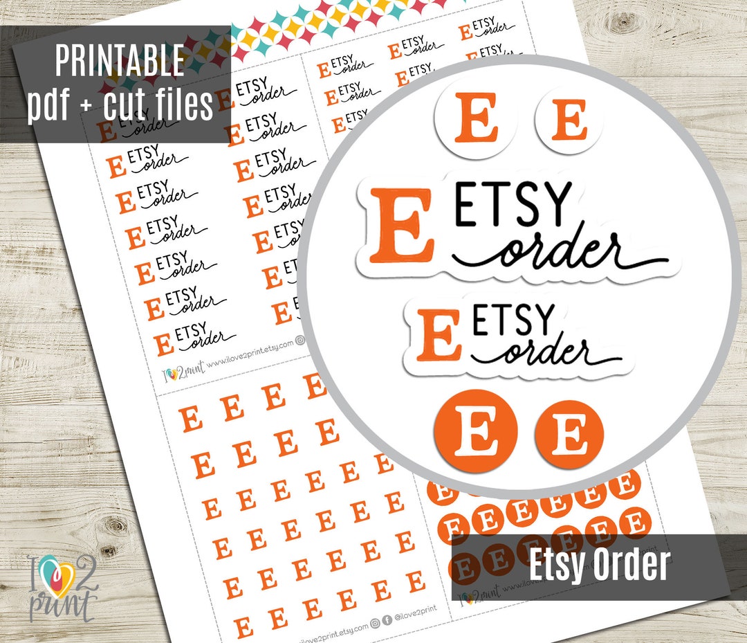 Etsy Order Planner Stickers, Etsy Delivery Handlettered / Handdrawn
