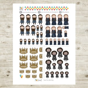 Game of Thrones Colored Set II Printable Planner Stickers, GOT ...