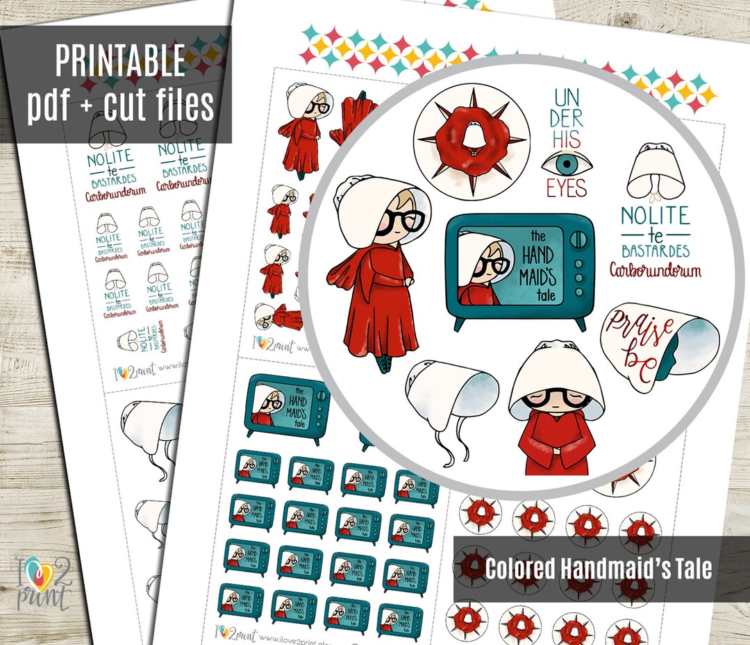 Planner Girl the Handmaid's Tale Planner Stickers, Printable Stickers ...