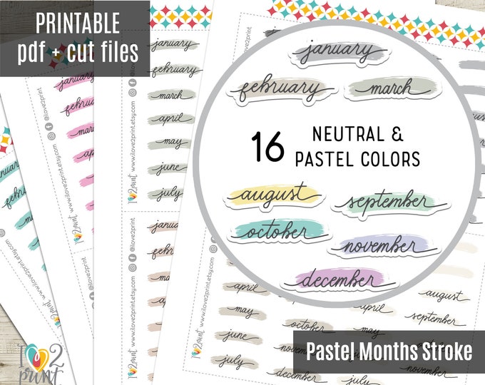 Month printable - Etsy DE