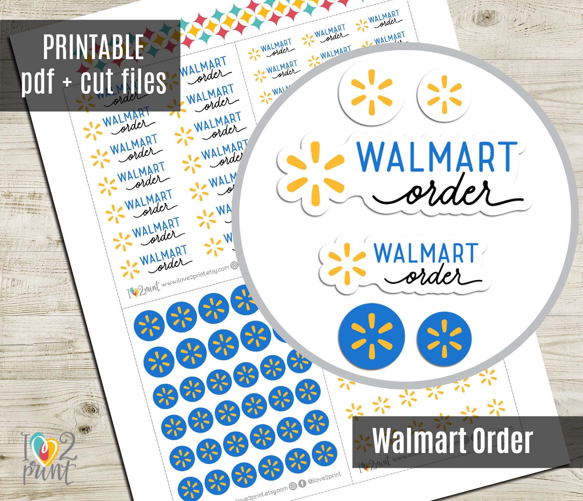 Walmart Order Planner Stickers Walmart Delivery Handlettered Etsy