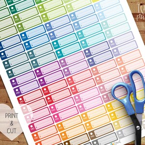 Bill Due Printable Planner Stickers, Erin Condren Planner Stickers, Checkbox Planner Stickers, Bill Due Printable Stickers CUT FILES image 2