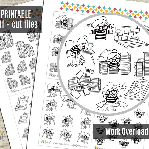 Planner Girl Winter Printable Planner Stickers Character | Etsy