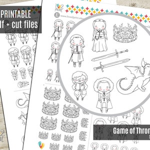 Game of Thrones Inspired Set II Printable Planner Stickers, GOT ...