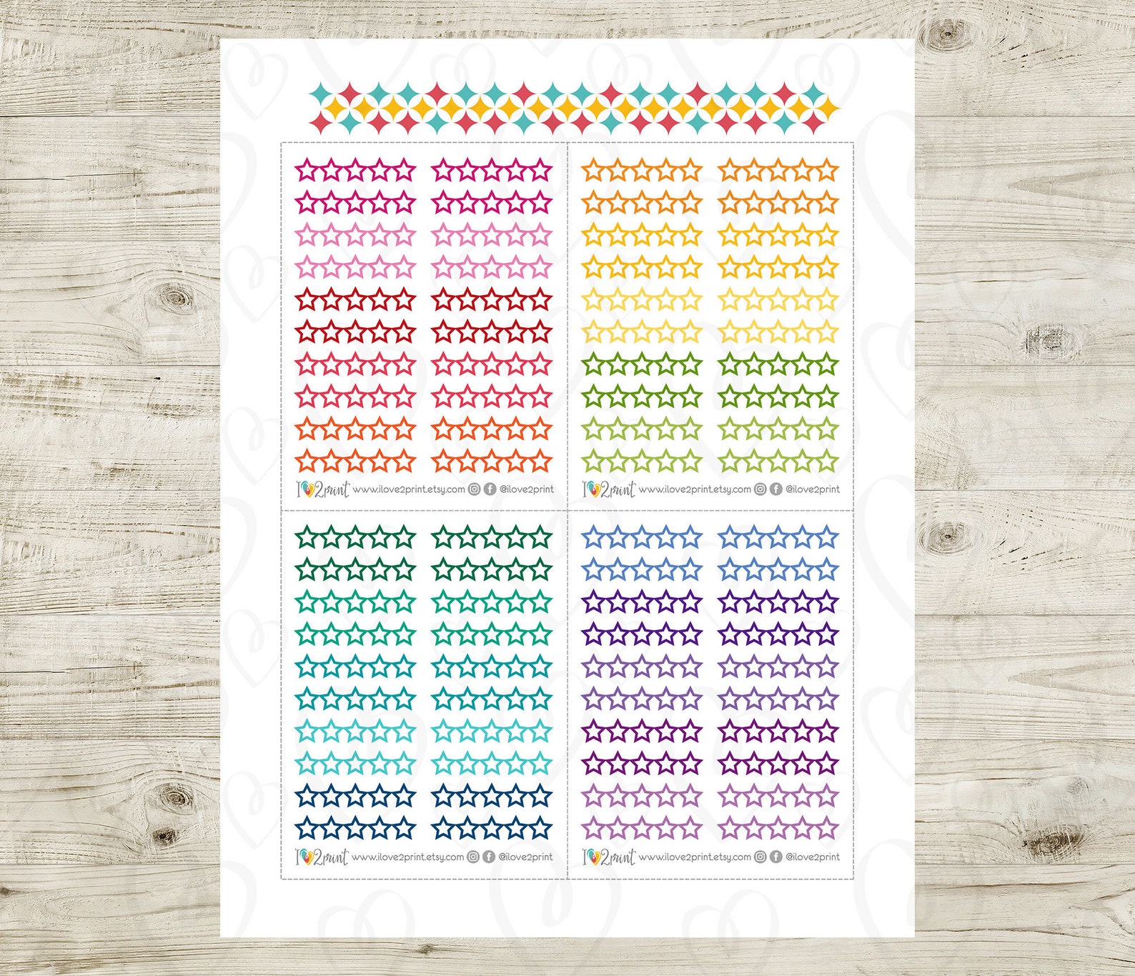 5 Stars Rating Planner Stickers Movies Rating Handdrawn Etsy