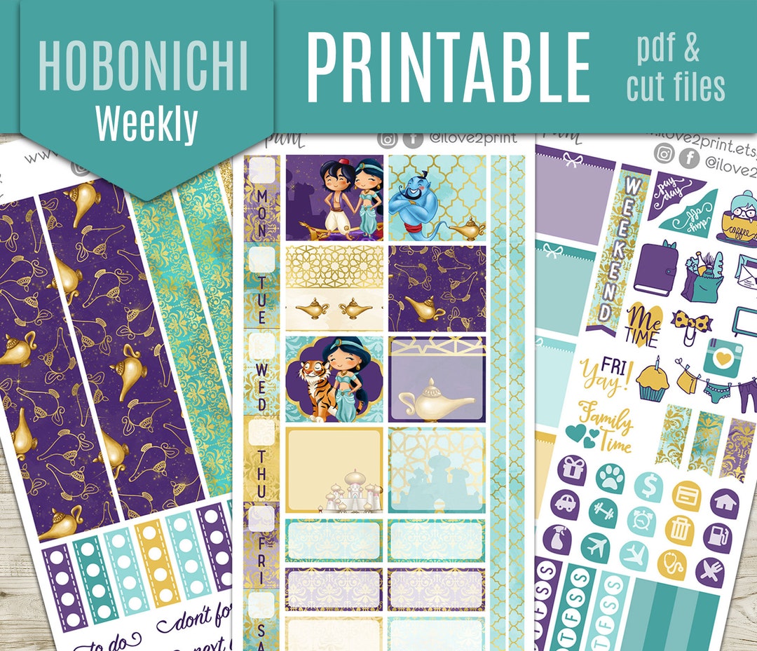 Aladdin Hobonichi Weeks Weekly Printable Planner Stickers Hobonichi ...