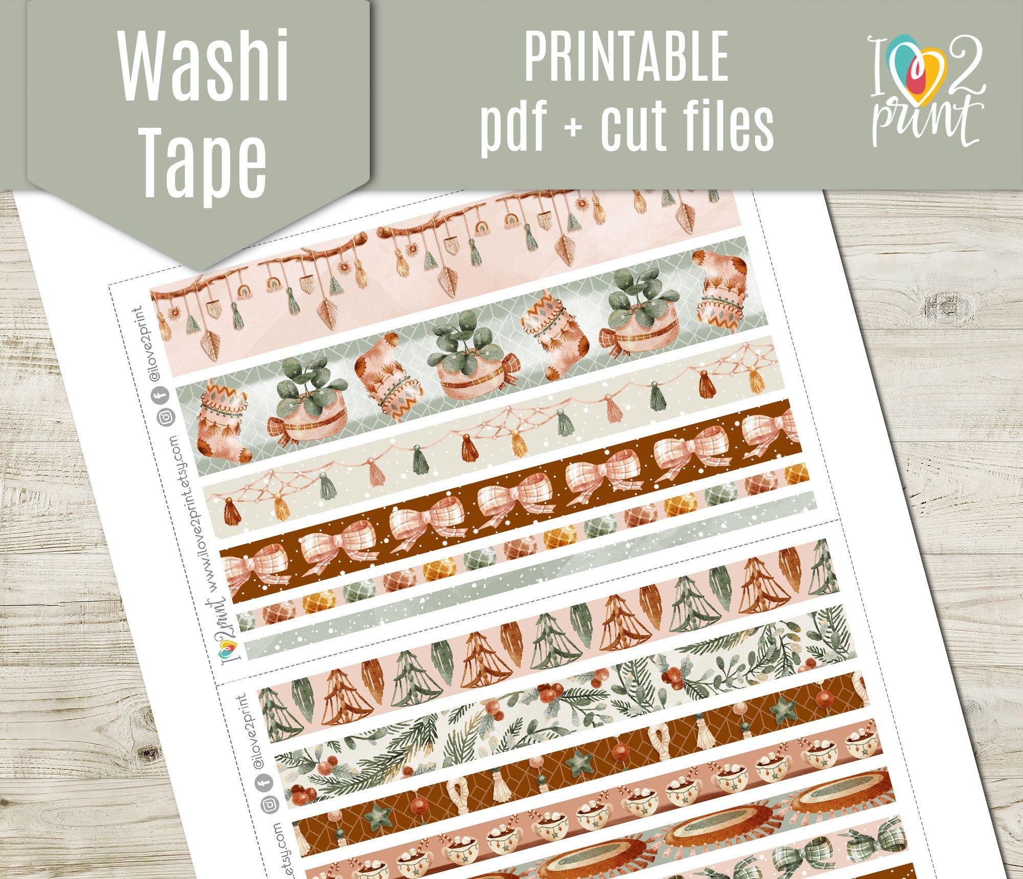 Boho Washi Tape Bundle – The Print Pantry