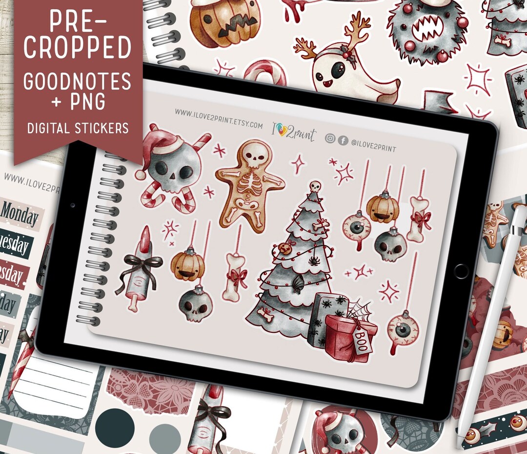 Creepmas Goodnotes Sticker Book, Digital Stickers, Journal , Pre ...