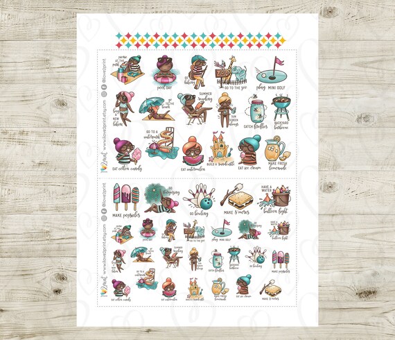 Winter Bucket List Planner Stickers