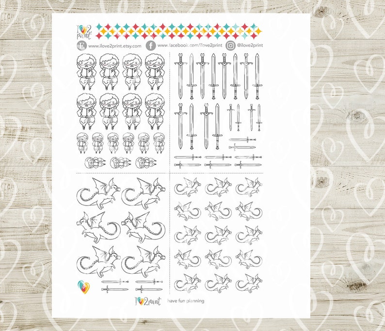 Game of Thrones Inspired Set II Printable Planner Stickers | Etsy