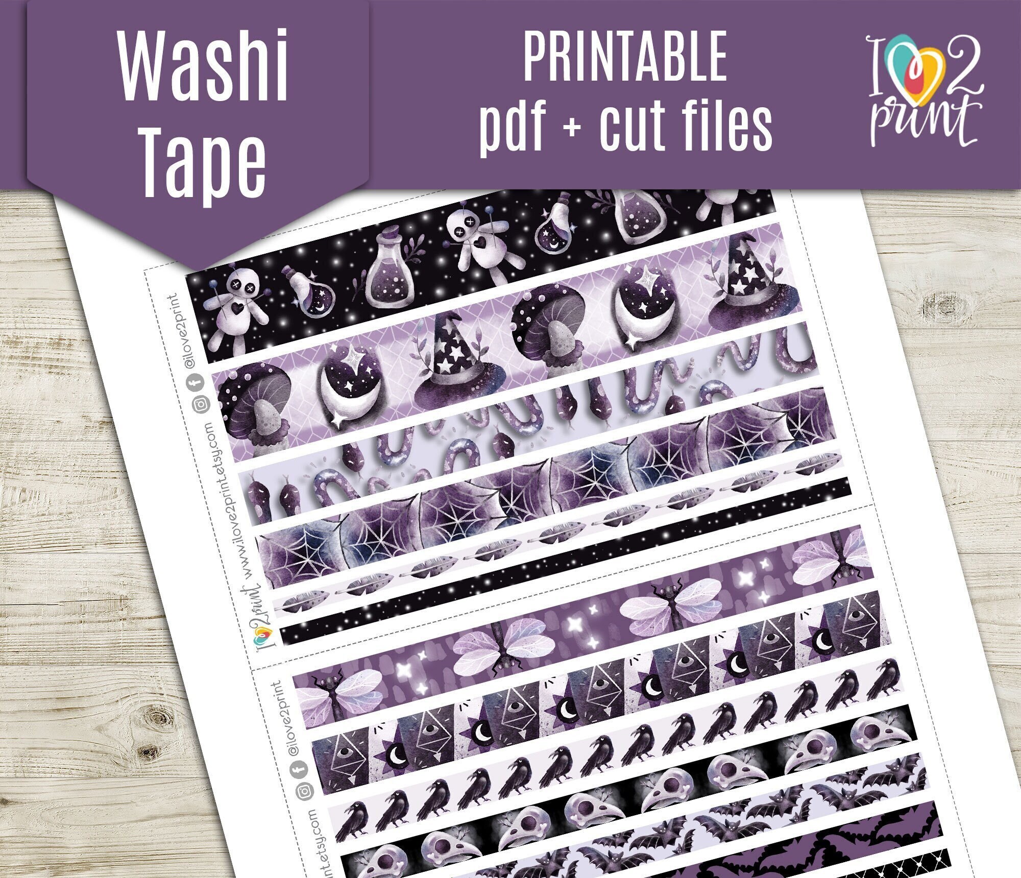 Digital Washi Tape Sticker, Washi Tape Clipart, Digital Planner