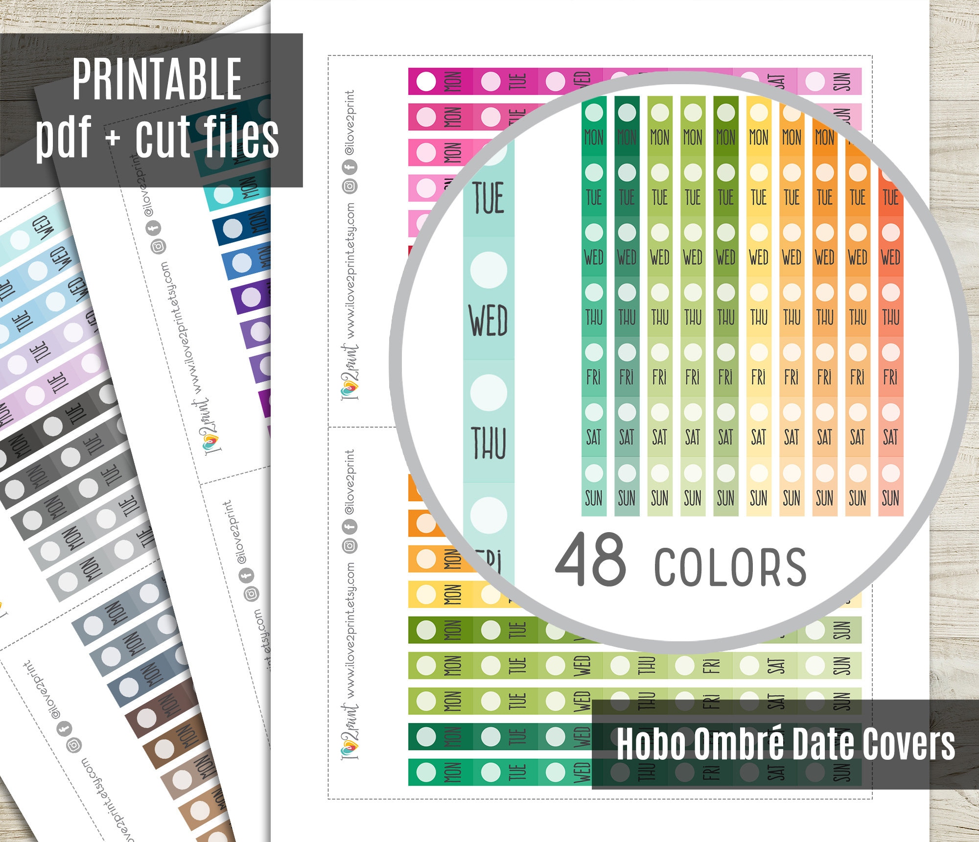 Printable Hobonichi Cousin Date Covers - Etsy