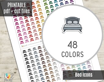 Change Sheets Little Icon Planner Stickers, Make Bed Tiny Icon Printable Stickers, Mini Icons, Printable Planner Stickers - CUT FILES