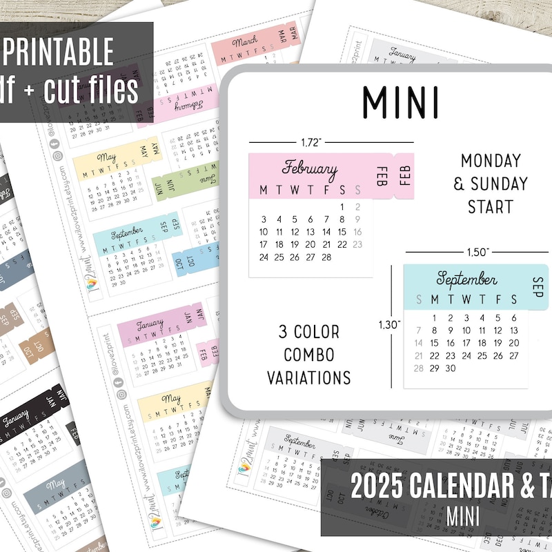 2025 Mini Calendars - Etsy