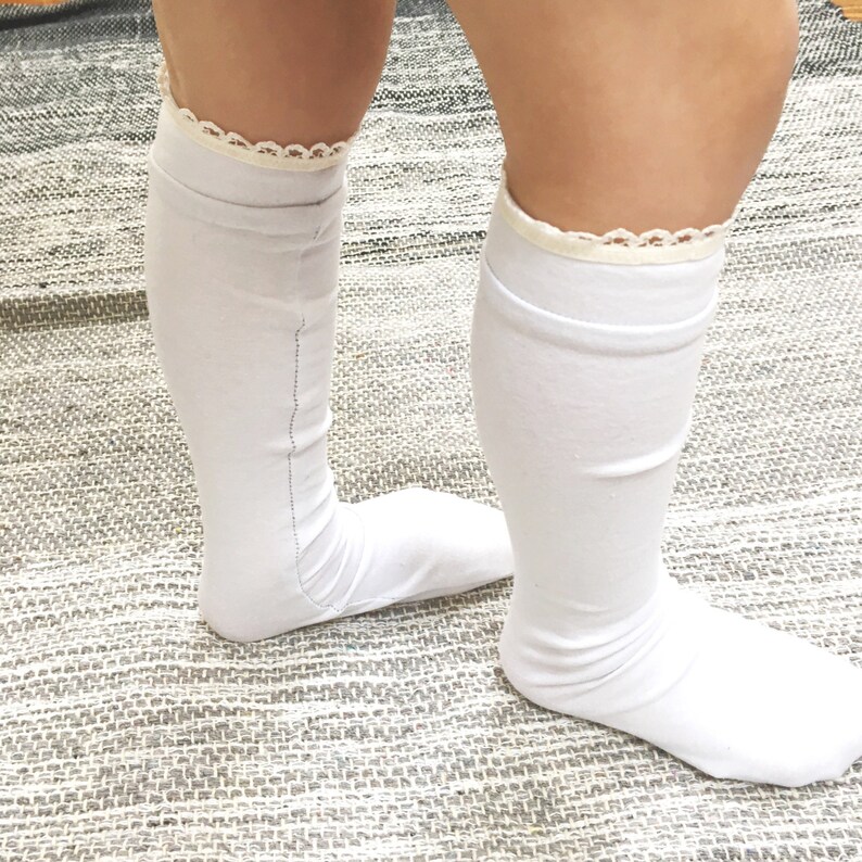 Knee high socks baby toddler girl solid color socks with Etsy