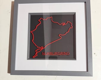 Nürburgring Wall Sculpture Racing Track Art Car Enthusiast 3D Decor