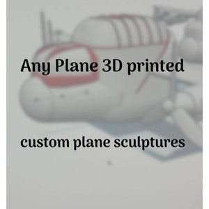 Kundenspezifische 3D gedruckte Flugzeug-Skulptur - personalisiertes Flugzeugmodell