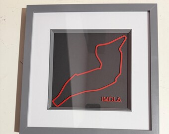 Imola F1 Racing Circuit Wall decor, Garage art, car artwork, 3D sculpture