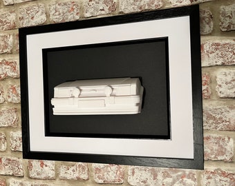 RS Turbo wall decor, car artwork, 3D printed sculpture, garage decoration, Ford escort