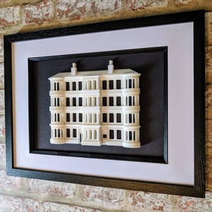 Glasgows West end Tenement, 3D printed house, 3D Architecture, Victorian Sculpture, 3D model in Display Frame