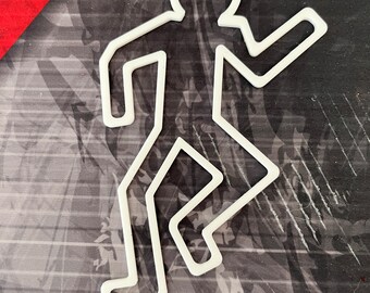 3D Printed Crime Scene Bookmark: PLA Stickman Novelty Gift