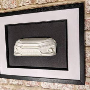 Type R Civic Wall Art: 3D Printed JDM Car Sculpture
