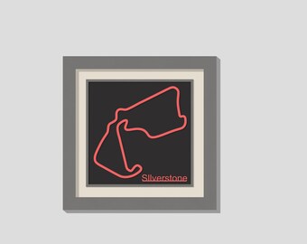 Silverstone Circuit Wall decor, Garage art, car artwork, 3D sculpture
