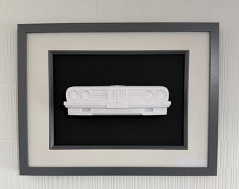 E30 3 Series Car Sculpture: 3D Printed Wall Art, Garage Decor