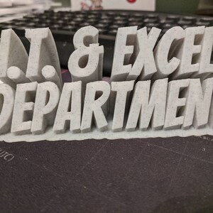 Desk sign 3D printed, business nameplate, office decor, 3d printed sign