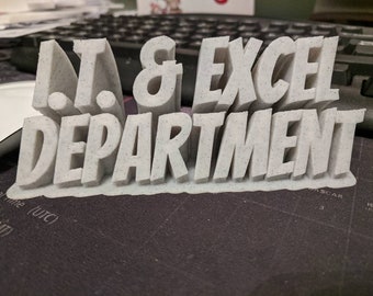 Personalized 3D Printed Desk Sign: PLA Plastic Nameplate