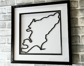 NC500  Wall decor, north coast 500 Garage art, car artwork, 3D sculpture